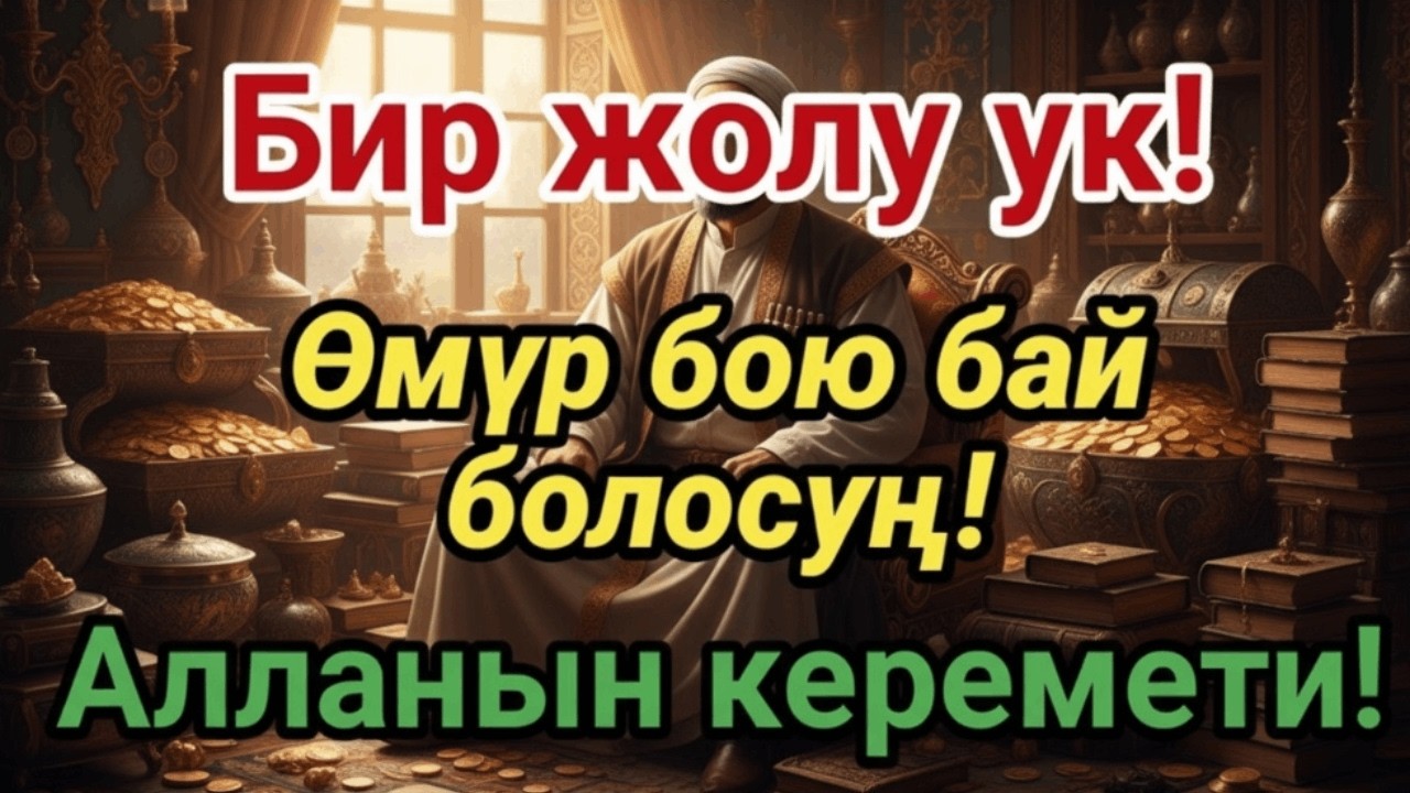 Бир жолу уксаң — ырыскы эшиги ачылат, байлык агат!
