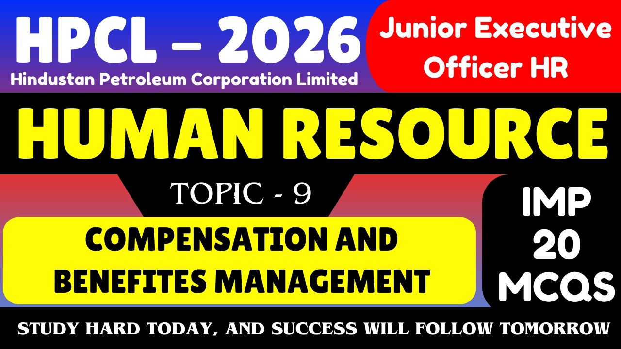 Compensation and Benefites Management MCQS | HPCL Human Resource 2026 Pdf | HPCL JE HR | HPCL HR PDF