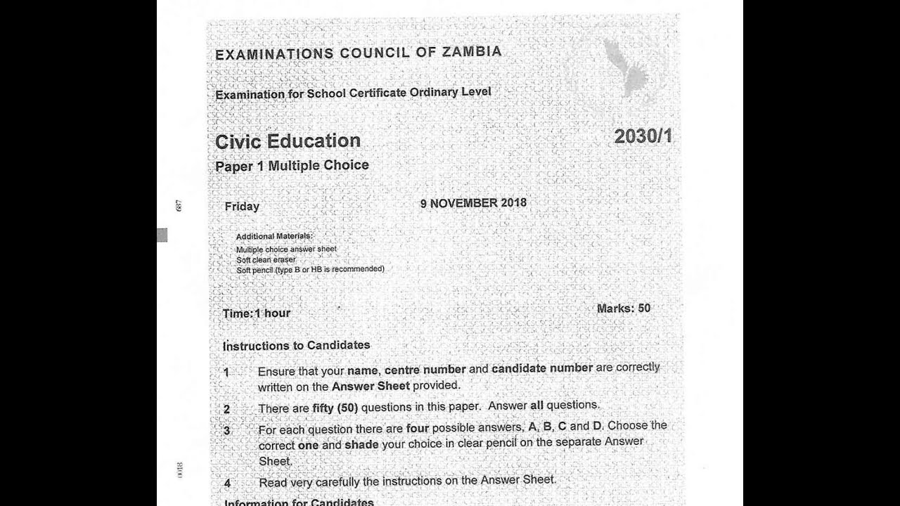 2020 ECZ CIVIC EDUCATION