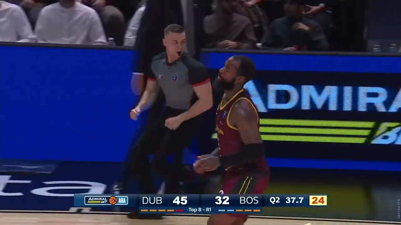 AdmiralBet ABA League 2025/26, HL, Top 8 Round 1: Dubai Basketball - Bosna BH Telecom (16.2.26)