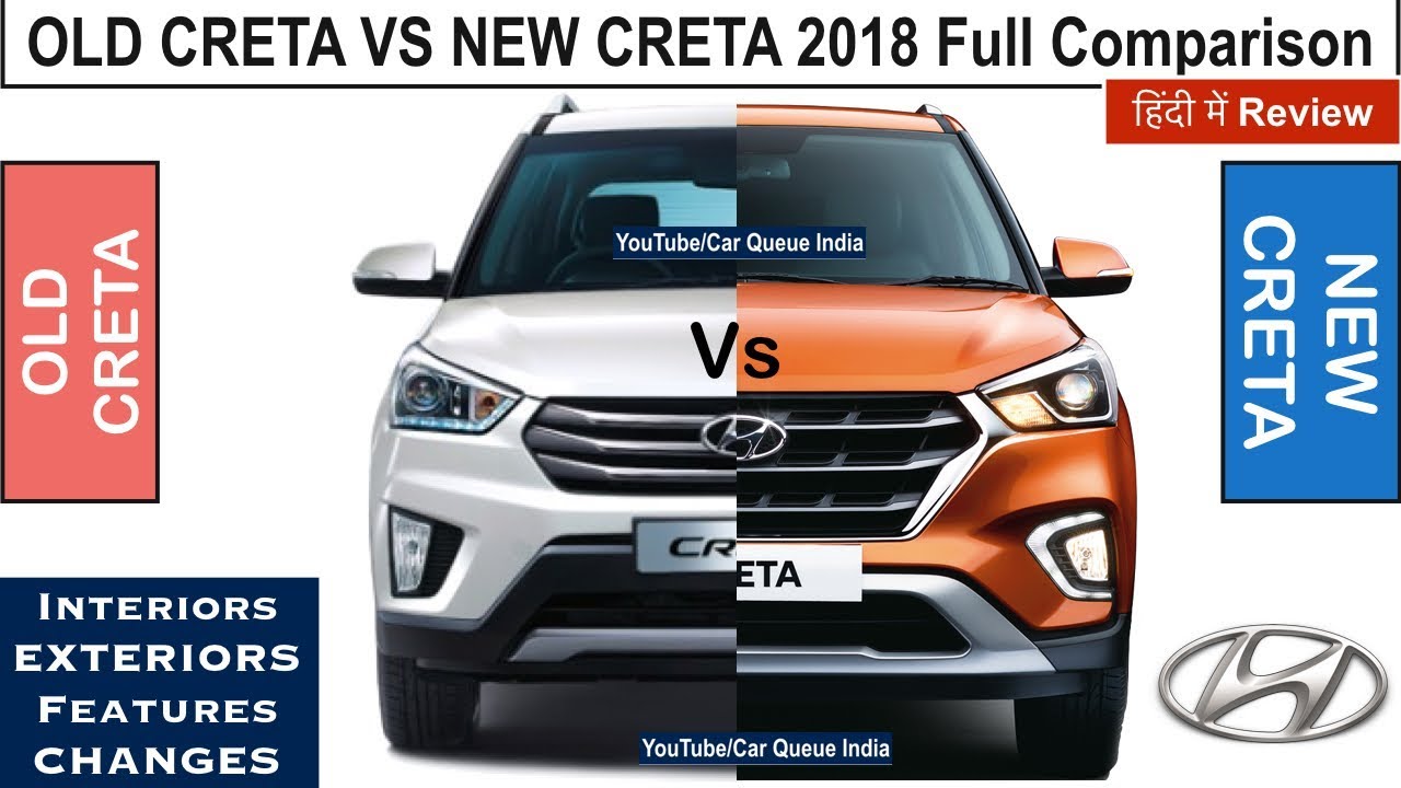 Old vs New Creta 2018 | Old Creta Vs new Creta Exterior,Interior,Features Comparison