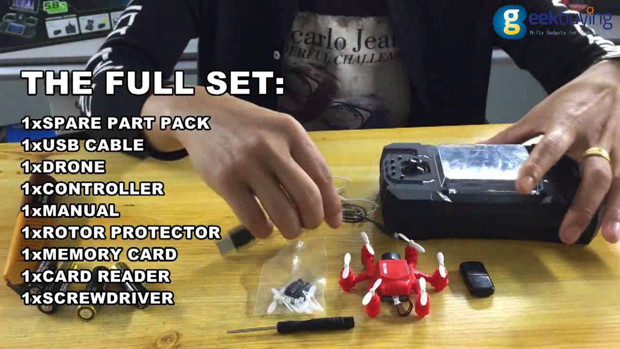 FQ777-126C MINI Spider Drone With 2MP HD Camera Unboxing