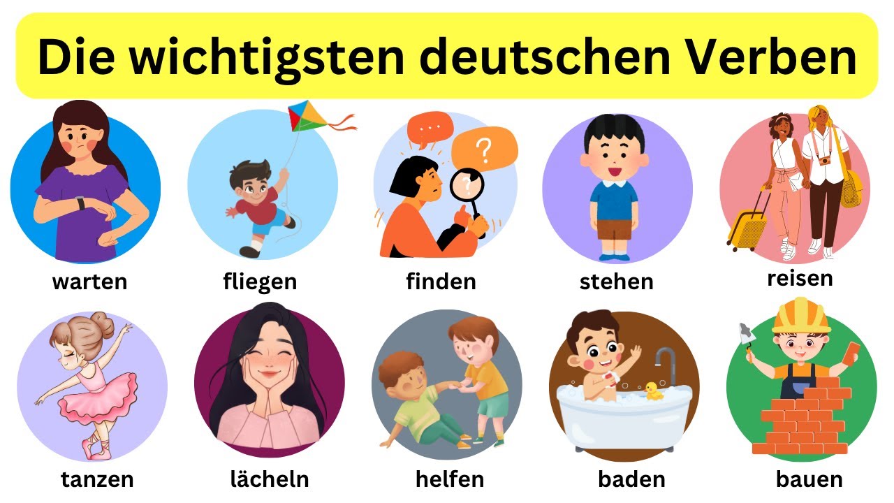 Deutsch lernen | Die wichtigsten deutschen Verben | deutsche Verben für Anfänger Perfekt für A1/A2!