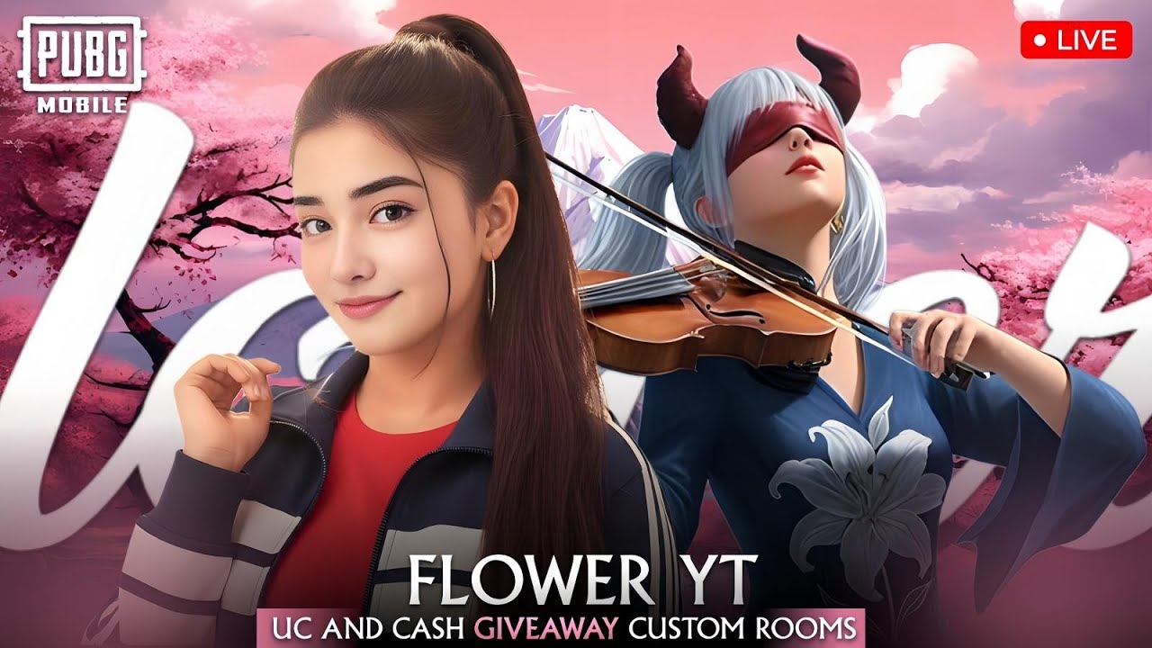 PUBG MOBILE LIVE | UC AND CASH GIVE AWAY | CUSTOM ROOMS | ROAD TO 30K | FLOWER YT