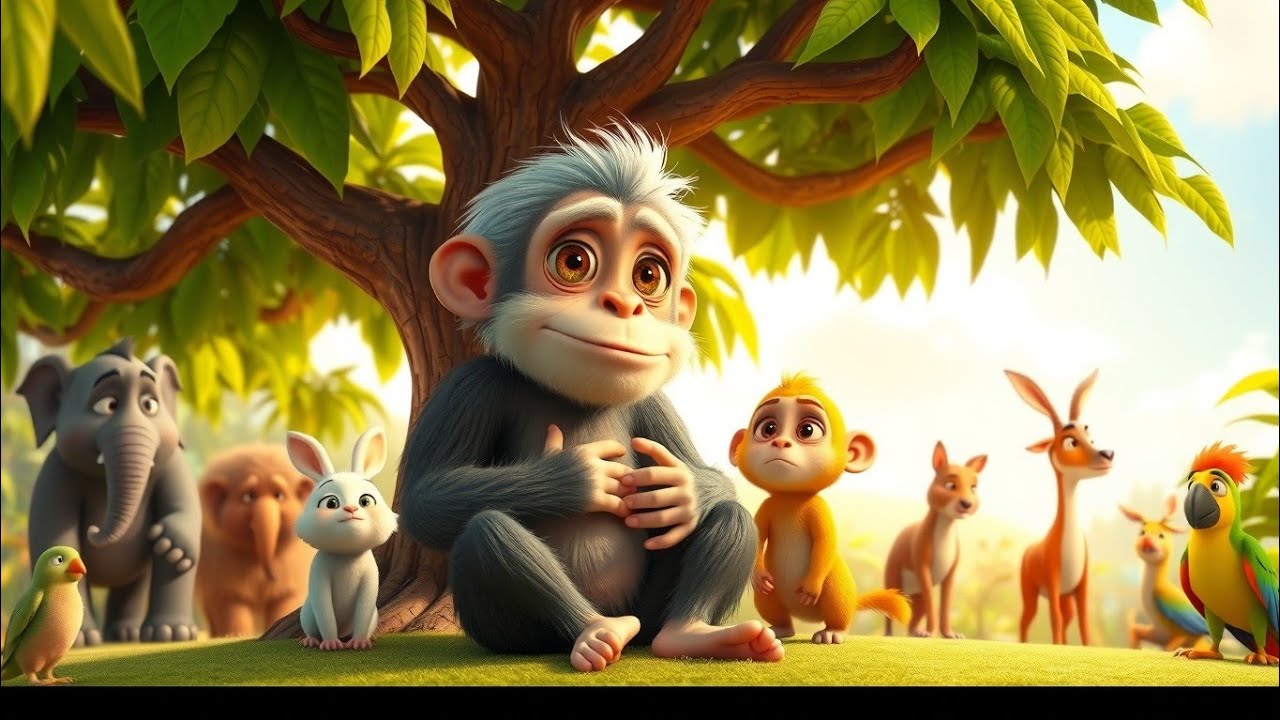 🐒बूढ़े बंदर की कहानी🤧 | जंगल की  कहानी | Moral Story in Hindi # Story in Hindi #Kid's story 