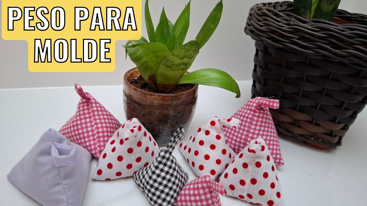 COMO FAZER PESO PARA MOLDE / com retalhos - Costura para iniciantes - Pesinhos lindos e úteis.