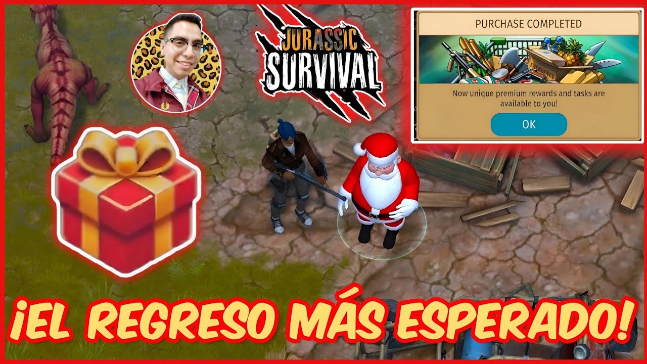 Jurassic Survival: Nueva actualización: Regalos de Santa, Pase de batalla y Laboratorio Alfa 🤔