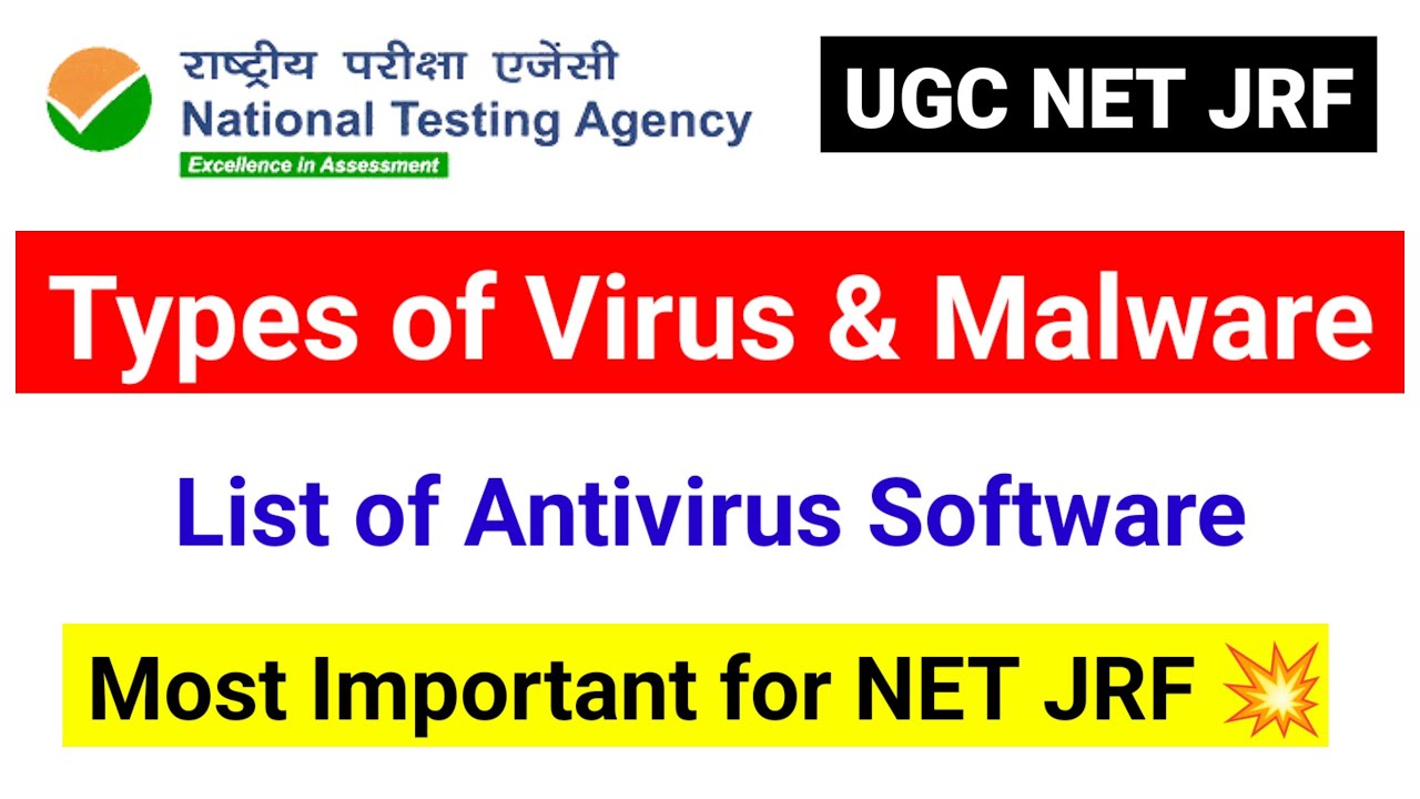 💥Types of Viruses & Malware UGC NET | UGC NET ICT Paper 1 | Computer Viruses | UGC NET MENTOR