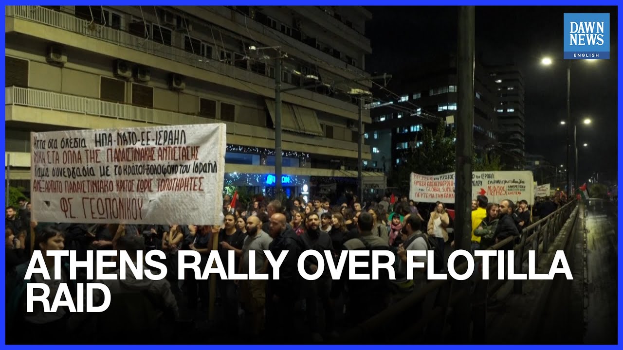 Athens Protests: Thousands Rally at Israeli Embassy Over Gaza Flotilla Interception