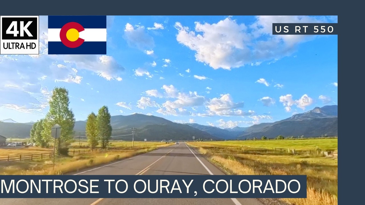 Early Morning Drive on US 550 🚗 | Montrose to Ouray, Colorado in 4K | San Juan Mountains