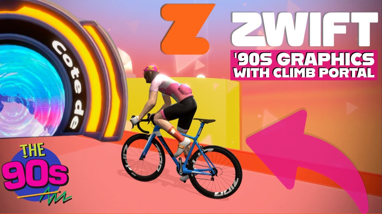 Zwift Переключитесь на графику 90-х с НОВОЙ функцией Climb Portal!