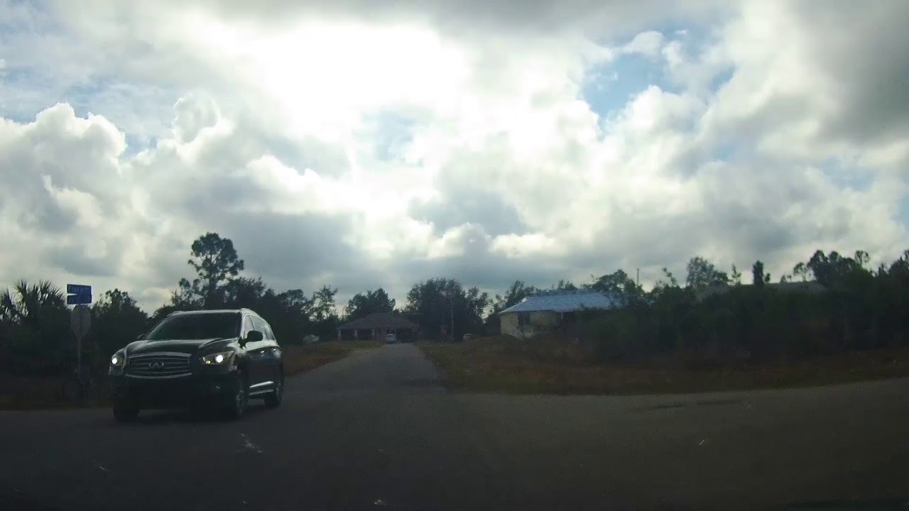 Driving around neighborhoods of Lehigh Acres, Florida