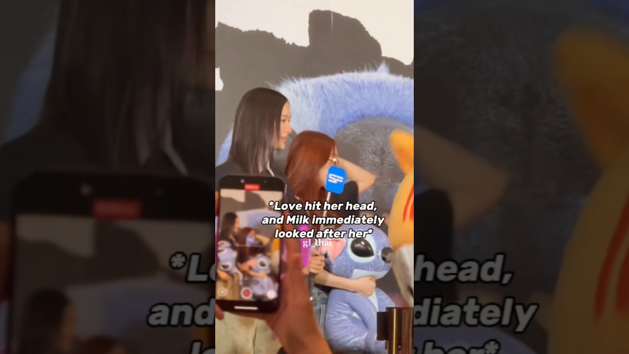 Love bumped her head, Milk was all over her, taking care of everything 