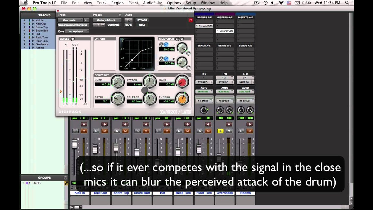 Mixing Drums - Processing Overhead Mics (1 of 2)