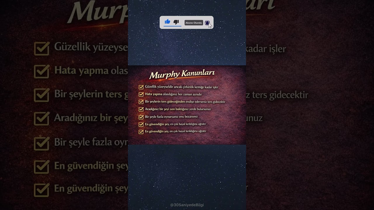 Murphy Kanunları.🫨 
