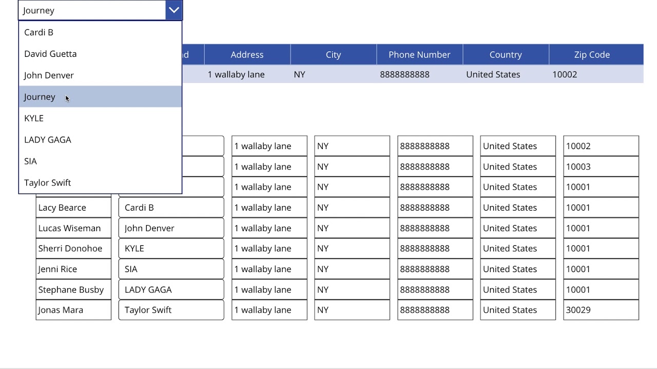 How Create Editable Excel Like Table in PowerApps