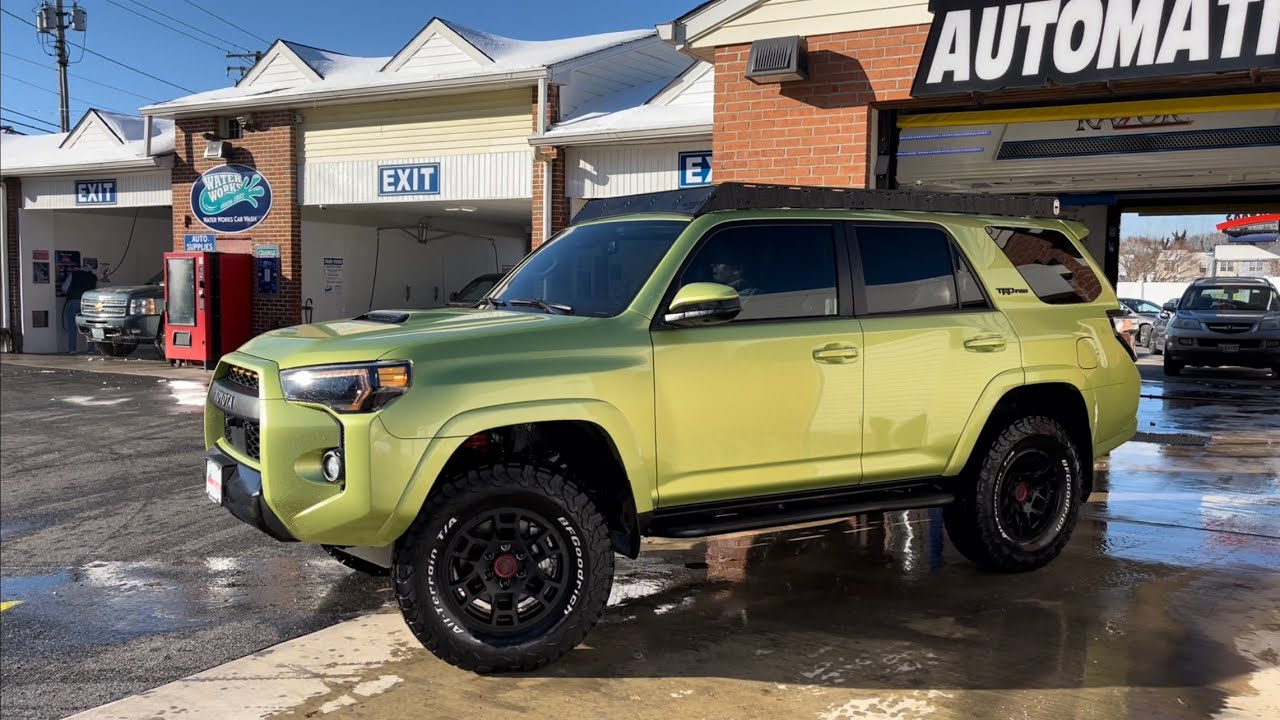 Dirty LIME RUSH Toyota 4Runner TRD Pro gets a Touchless Wash!