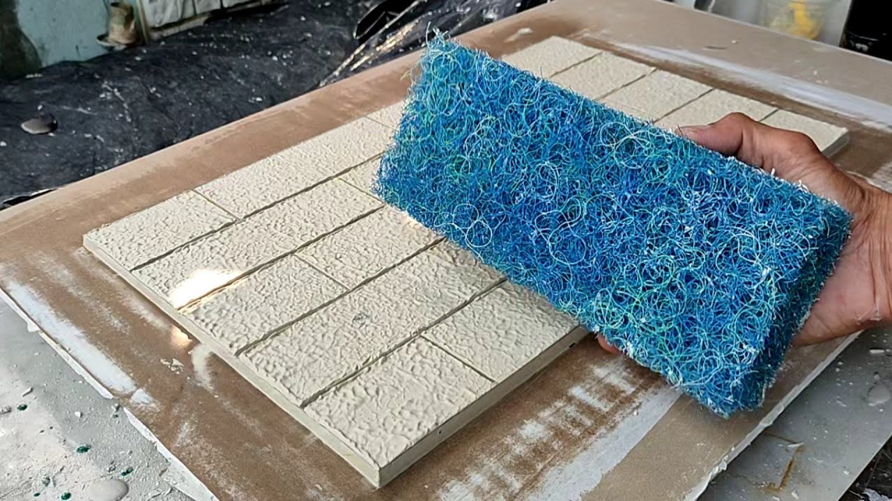 Easy way to make gypsum wall brick panel