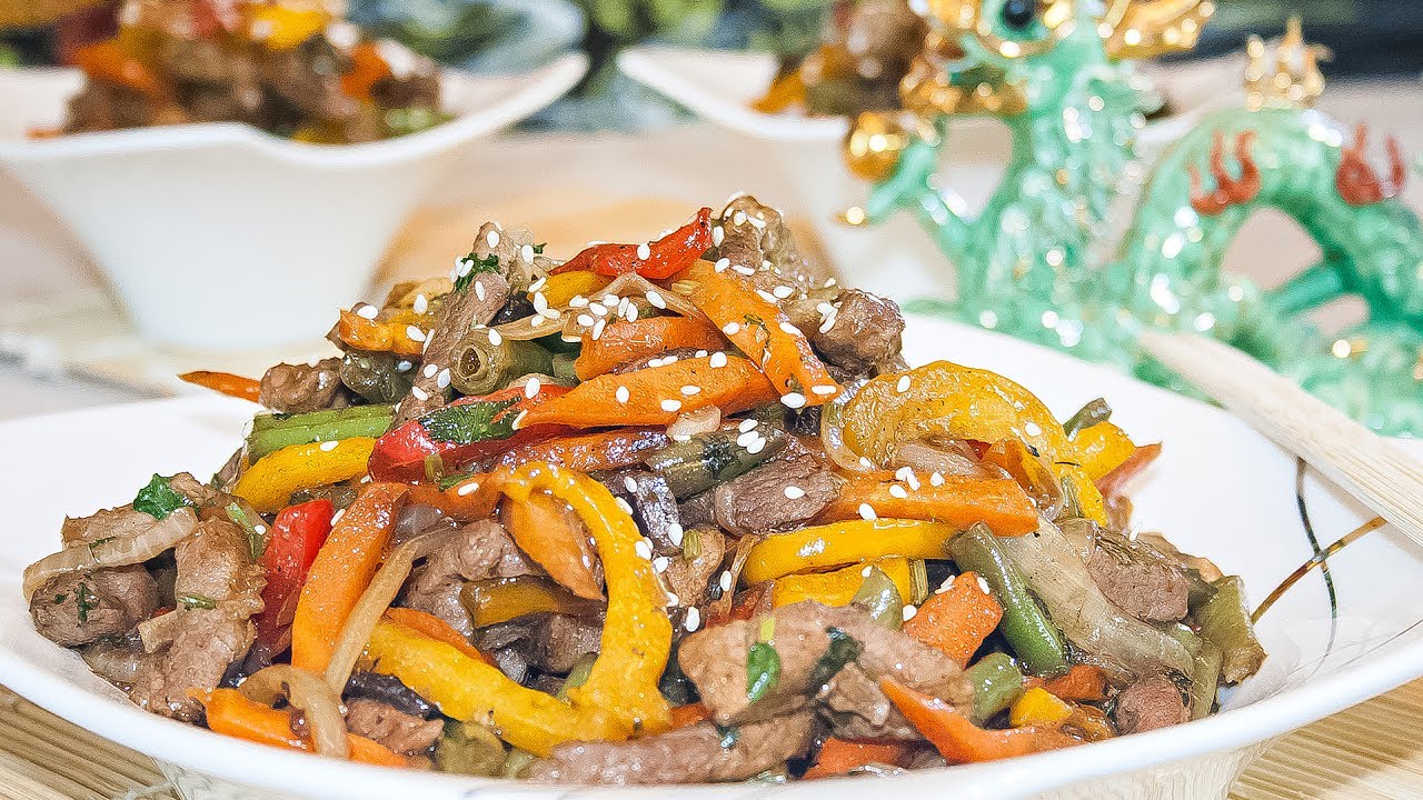 Свинина с овощами стир-фрай в азиатском стиле!