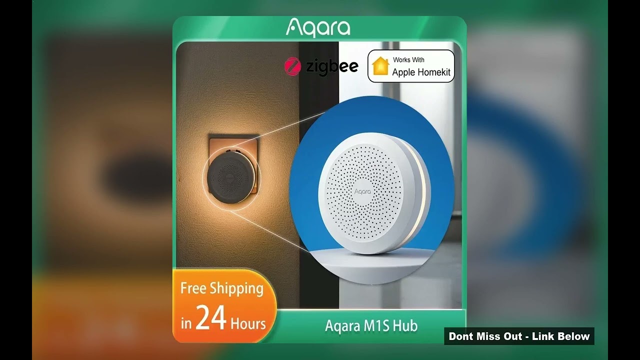 Newest Aqara Smart Hub M1S Gateway Wireless Zigbee 30 Wifi RGB LED Night Light Smart Home Bridge For