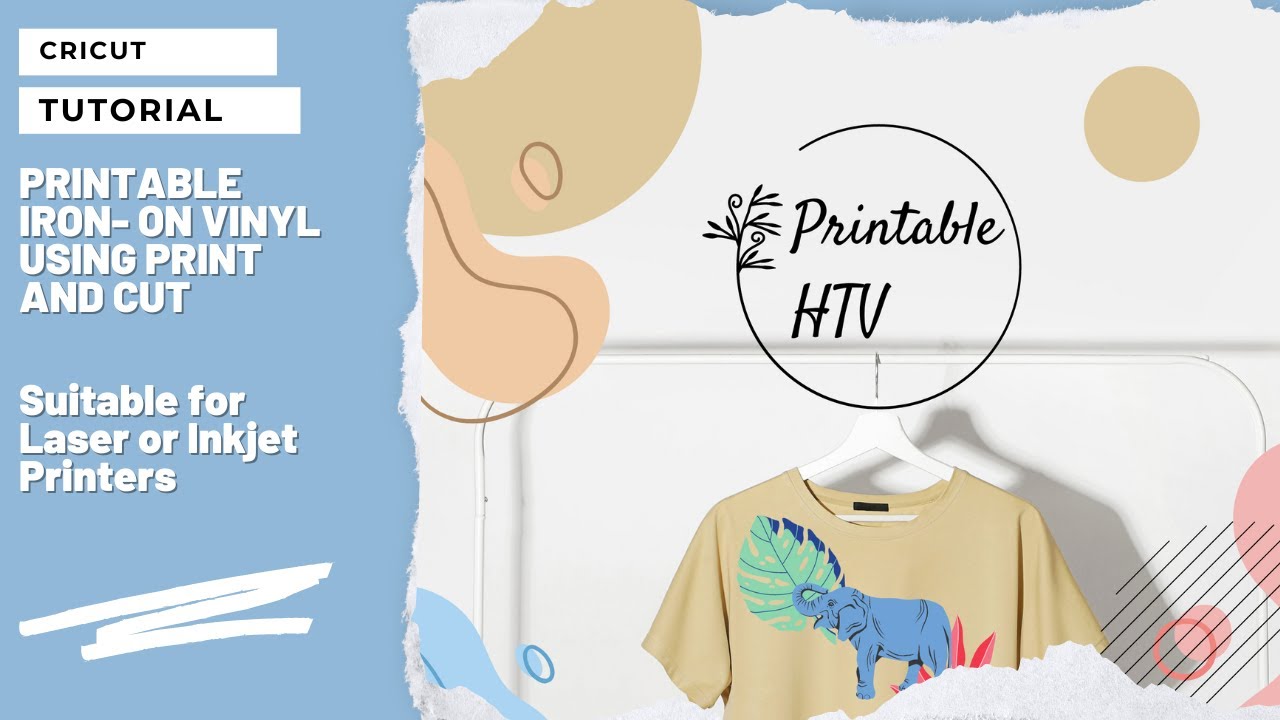 PRINTABLE IRON-ON USING PRINT AND CUT - SUITABLE FOR LASER AND INKJET PRINTERS