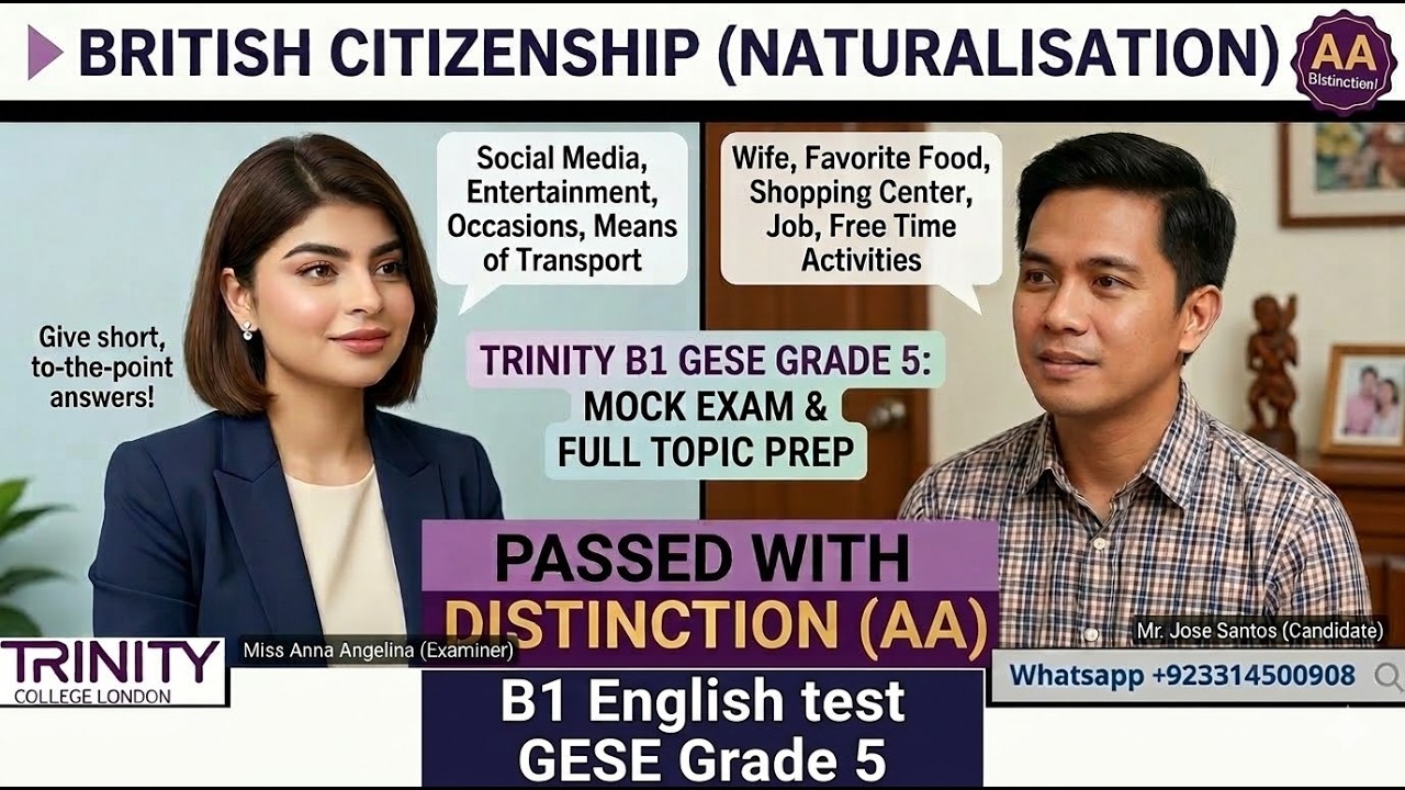 Тест по английскому языку уровня B1 (GESE, оценка 5) | SELT (британское гражданство) | Тринити-ко...
