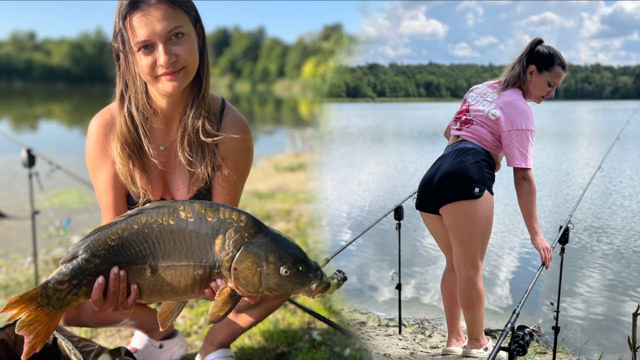 Carp Fishing Compilations 2025🎣🔥Girl Fishing Trophy Fish🎣#outdoors #lake #fishing #carp #solo