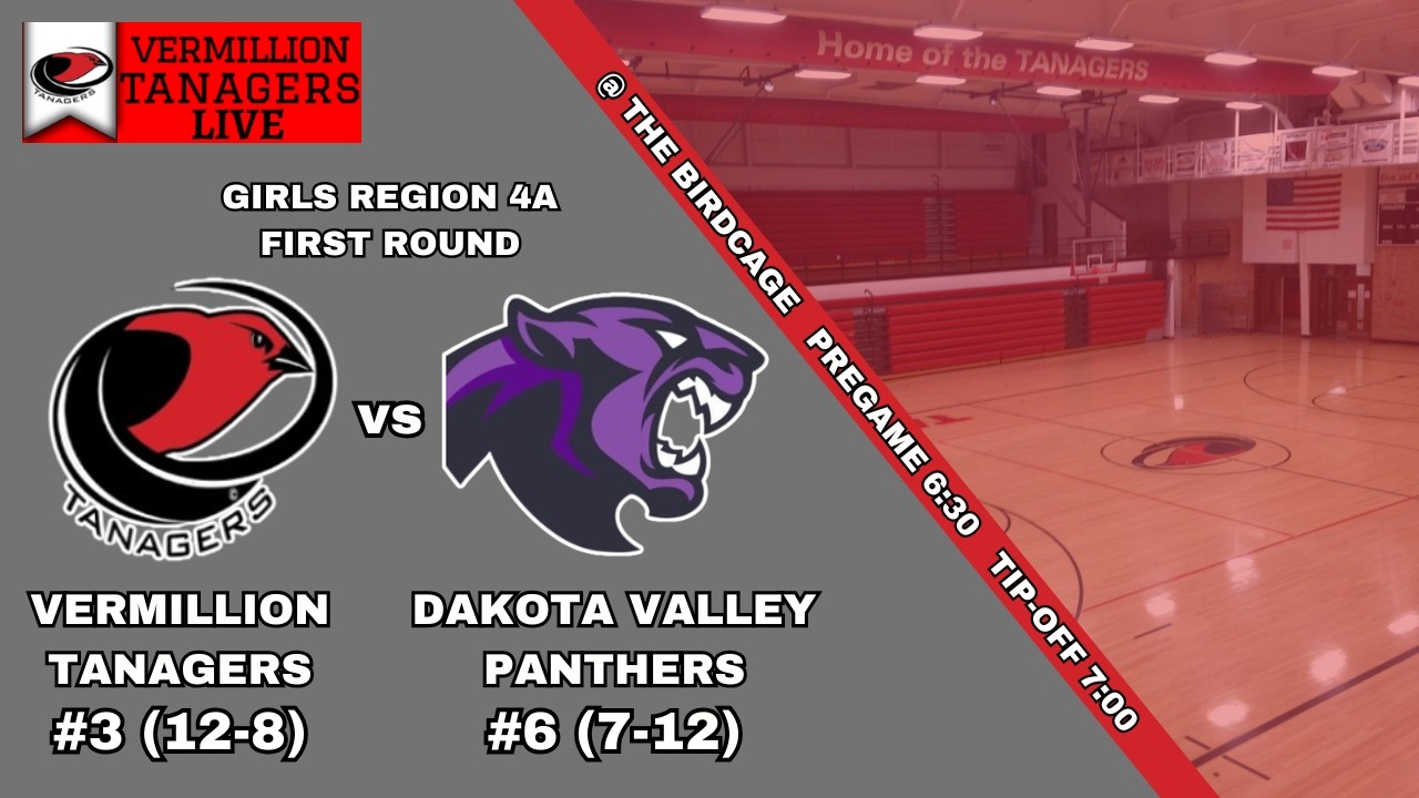 Vermillion Tanagers vs Dakota Valley Panthers (Region 4A 1st Rd) (GBB)