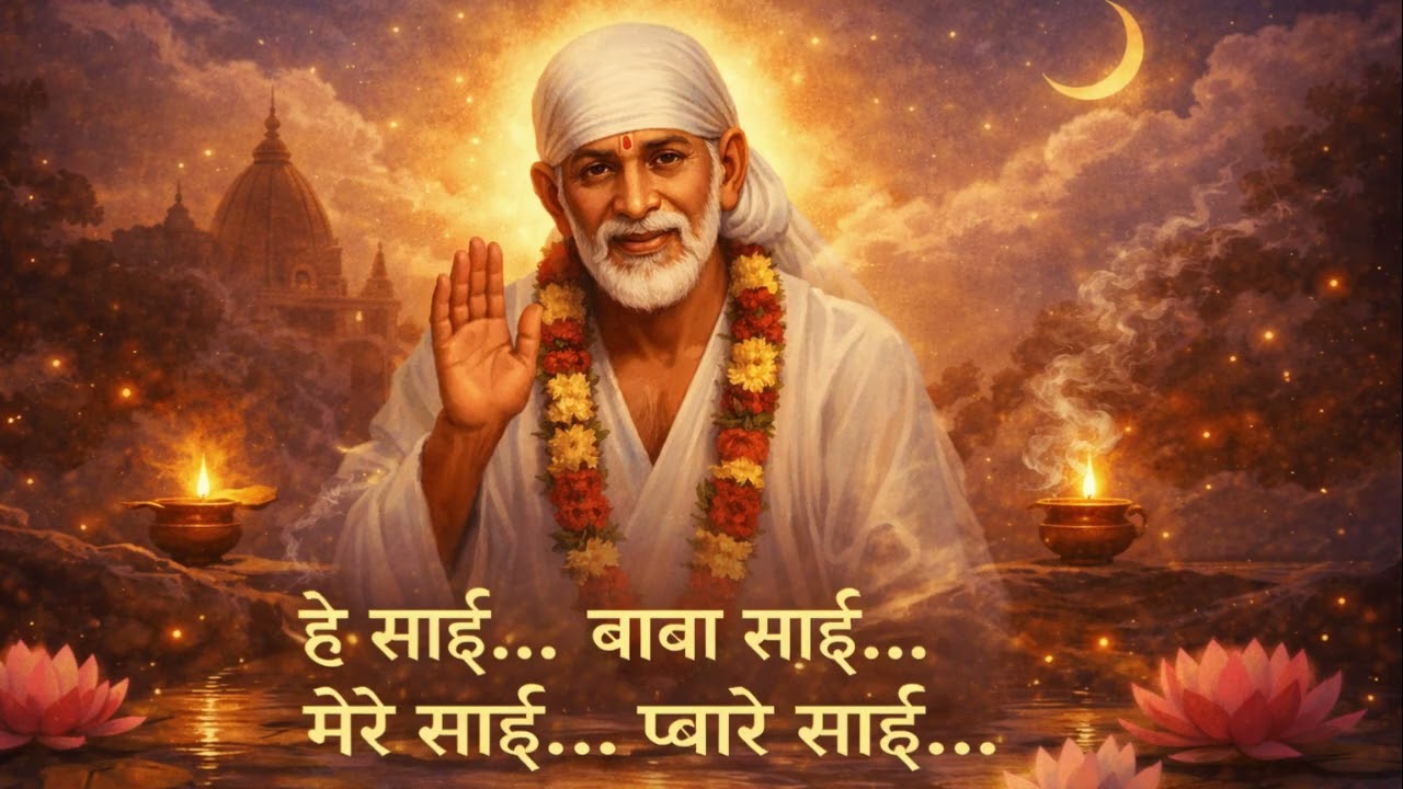 Pyare Sai Bhajan 🌙 | Hey Sai Baba Sai Mere Sai | Peaceful Sai Lo-Fi Mantra