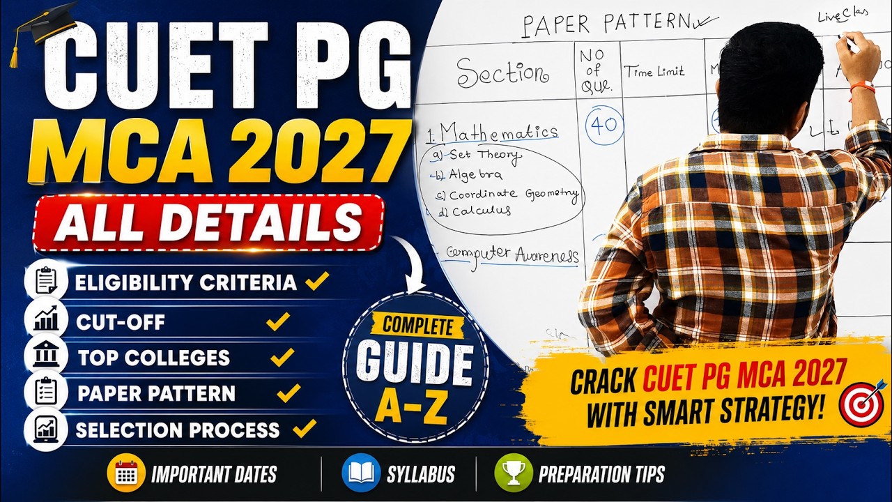CUET PG MCA 2027 Complete Guide | Eligibility, Cut Off, Top Colleges, Paper Pattern & Strategy
