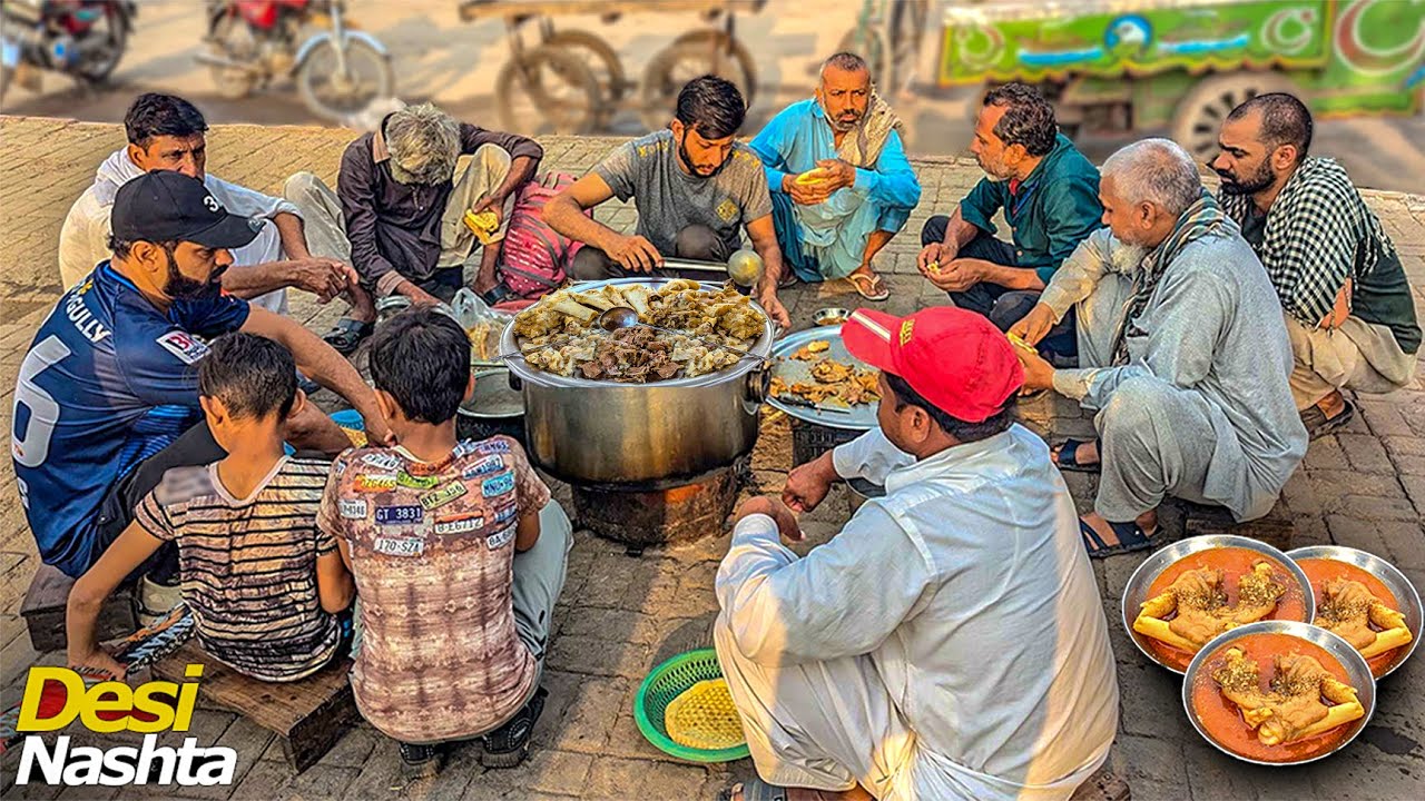 CHEAPEST BREAKFAST IN THE ROADSIDE | JEDA SIRI PAYE - LAHORE CHEAPEST FOOD STREET