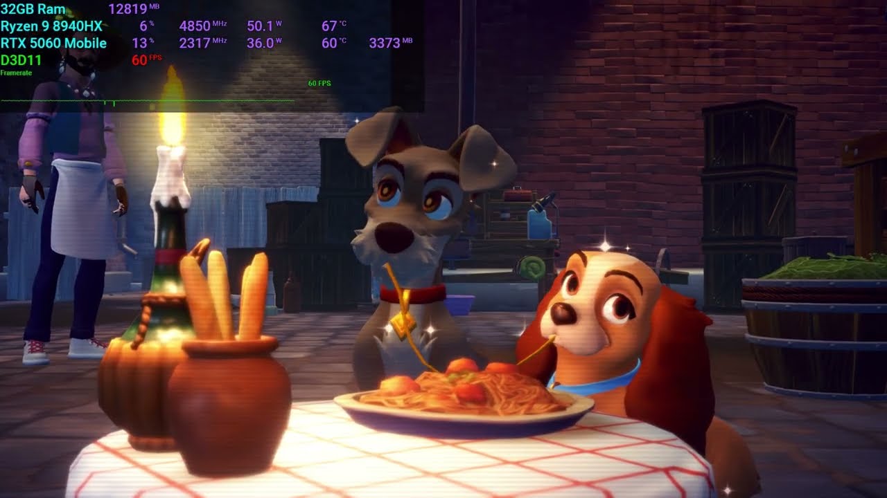 RTX 5060 Mobile - Eco - Disney Dreamlight Valley - Low Power Gaming!