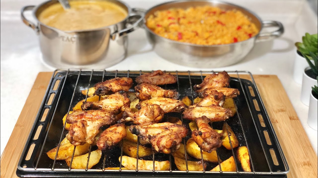 10 Dakikada 3 Çeşit Akşam Yemeği Menüsü 💯 Izgara Tadında Tavuk Kanatlı Bir Menü 👉🏻 Seval Mutfakta