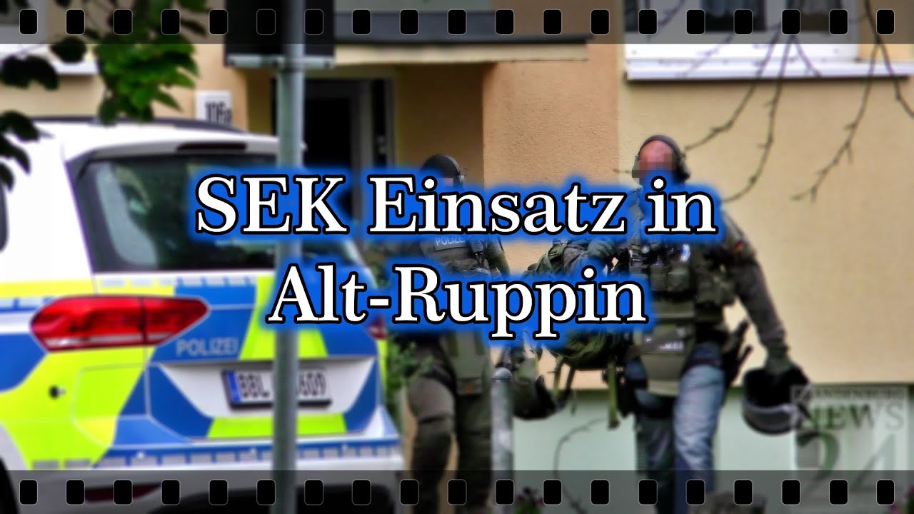 Polizei Großeinsatz in Alt Ruppin #SEK stürmt Wohnung mit einem mächtigen Knall