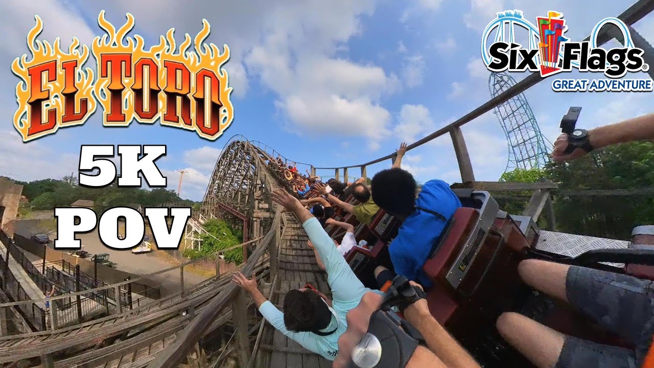El Toro Horizon-Locked Back Row POV [5K] | Six Flags Great Adventure 2023