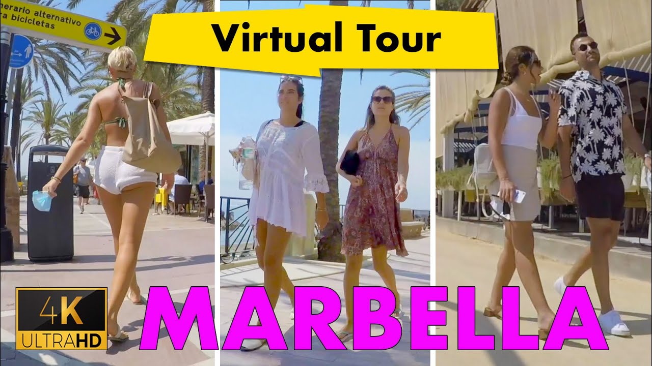 Marbella boardwalk tour - September 2021 - Marbella to Puerto Ban&uacute;s beachfront virtual bike ride