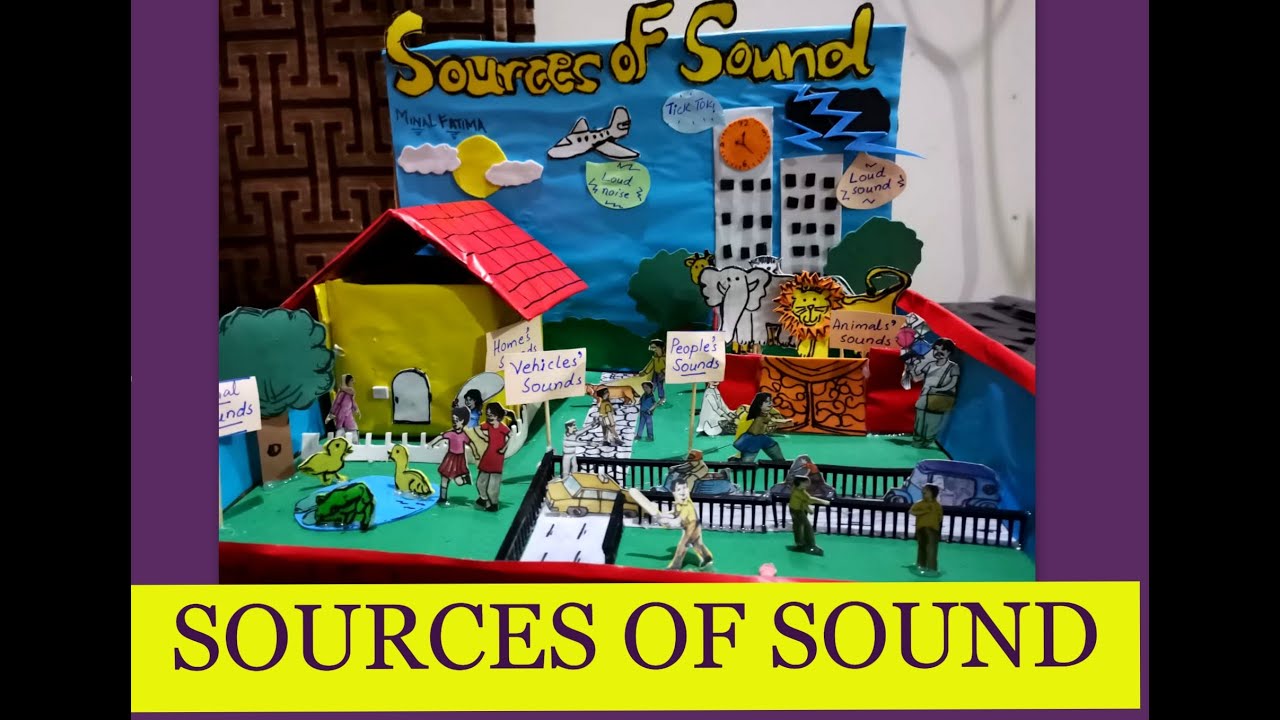 Sources Of Sound//How to make a model on Sources Of SOUND//Easy Project on Sound