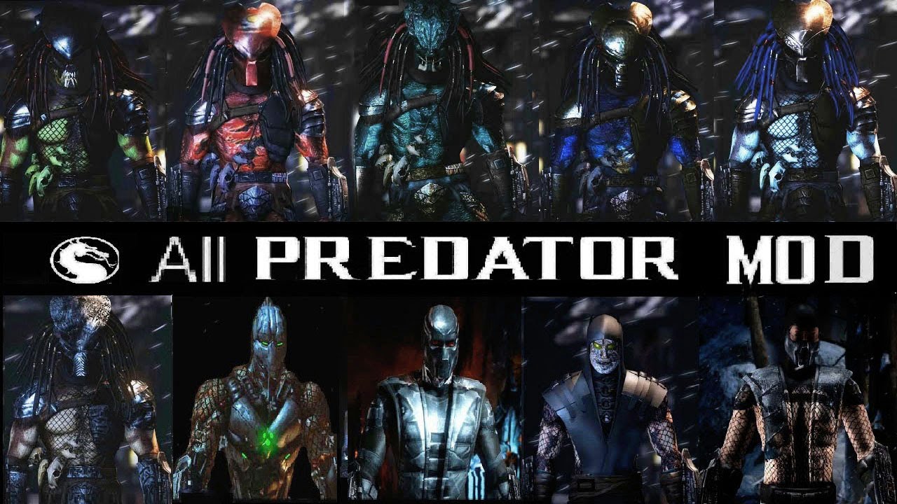 Mortal Kombat X ALL PREDATOR MKX Costume Skin PC Mod MK MKXL update Skin Mod