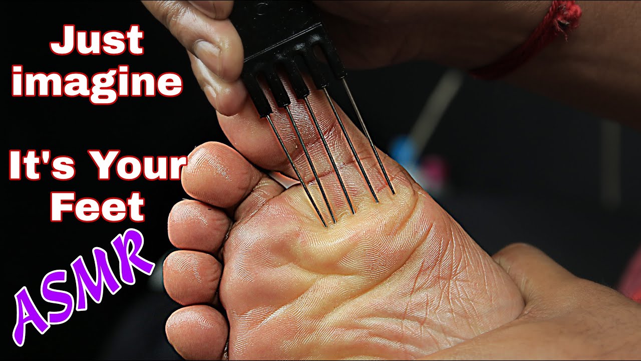 Can You Imagine How Satisfying It Is ? ASMR Feet Wash And Feet Massage | ASMR Foot Massage With Comb
