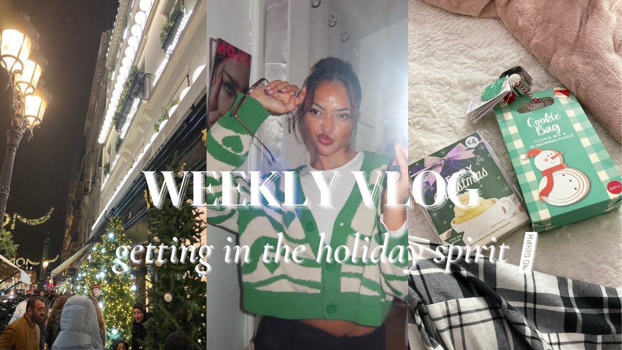 WEEKLY HOLIDAY VLOG: holiday spirit, doing nails, shooting, baking cookies, wrapping gifts & more !