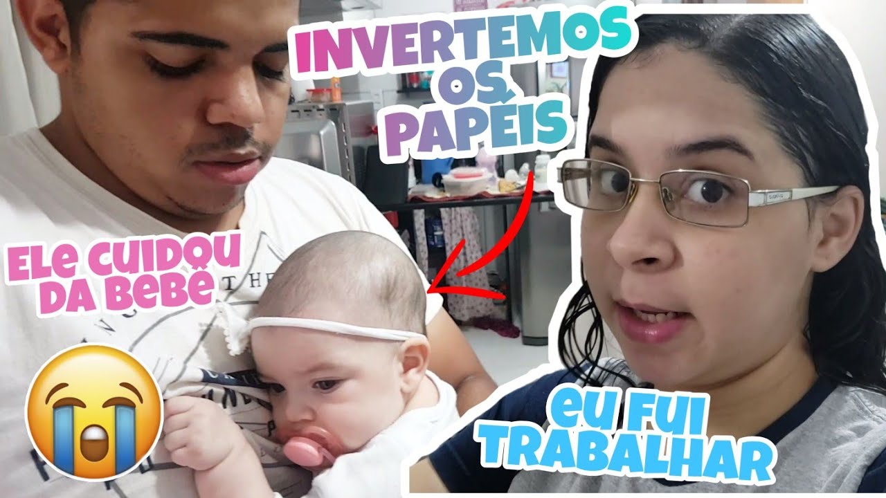 VOLTANDO A TRABALHAR APÓS A LICENÇA MATERNIDADE - ELE FICOU EM CASA COM BEBÊ DE 5 MESES 😭😭