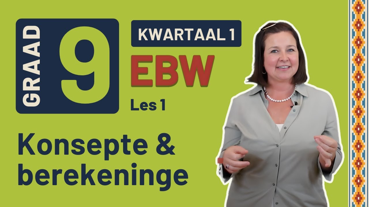 Gr9 EBW: Fin. Gelet. | Kwartaal 1 | Les 1 | Konsepte & berekeninge