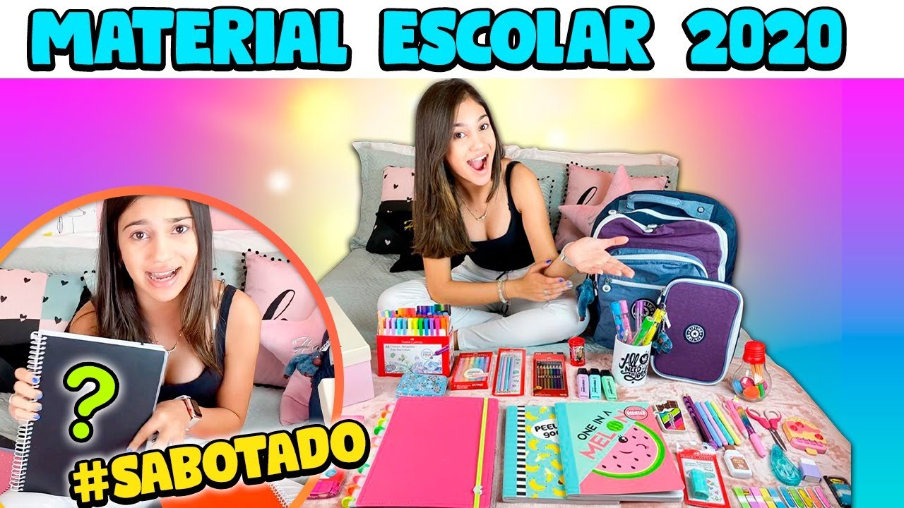 MEU MATERIAL ESCOLAR 2020 FOI SABOTADO 😭 NA MALA DA MILA