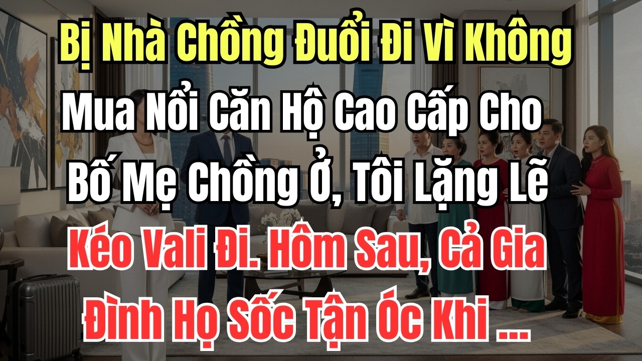 Bị Nhà Chồng Đuổi Đi Vì Không Mua Nổi Căn Hộ Cao Cấp Cho Bố Mẹ Chồng Ở, Tôi Lặng Lẽ Kéo Vali Đi