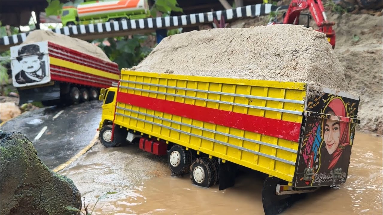 UJI KETANGGUHAN TRUK HINO 500 TRONTON versi SULAWESI tenaga MONSTER 🔥 muatan full PASIR PUTIH