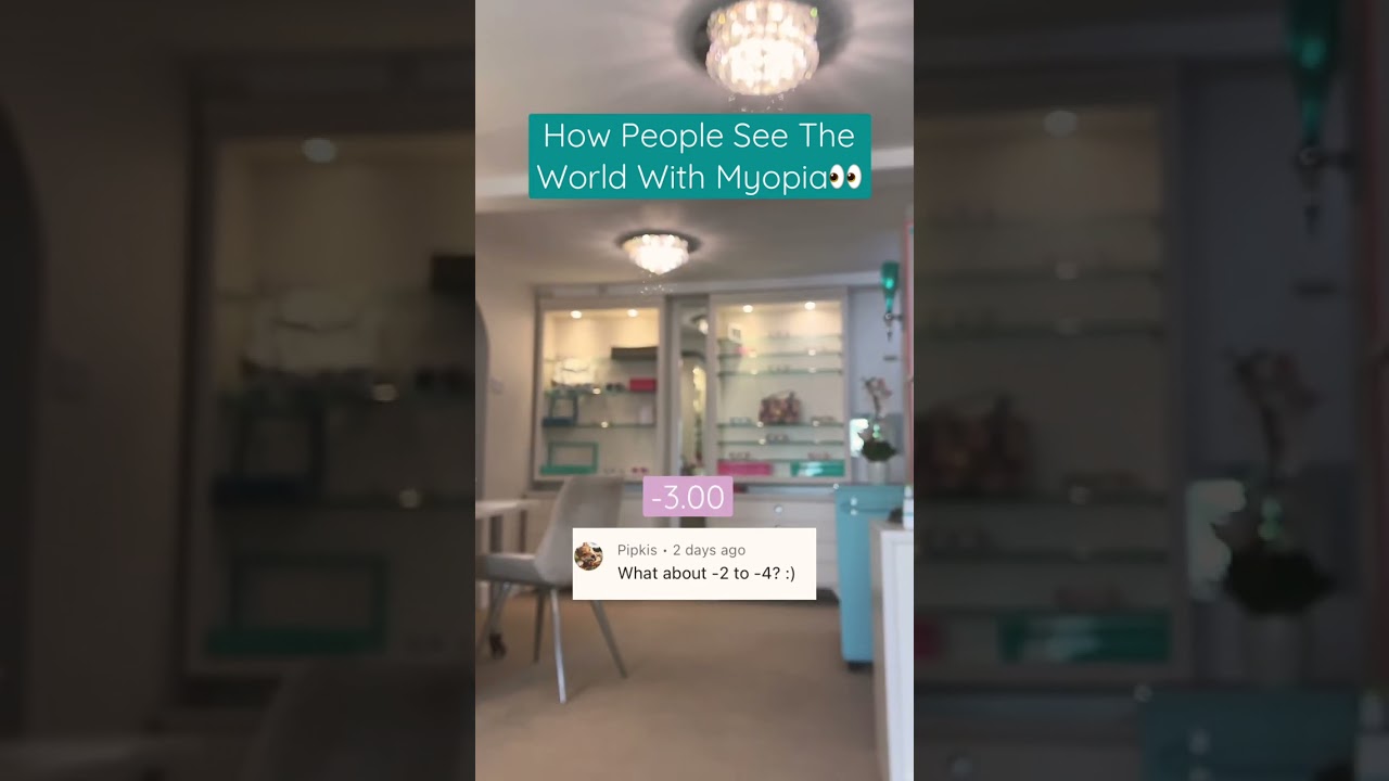 How People See The World With Myopia #visualsimulation #shortsighted