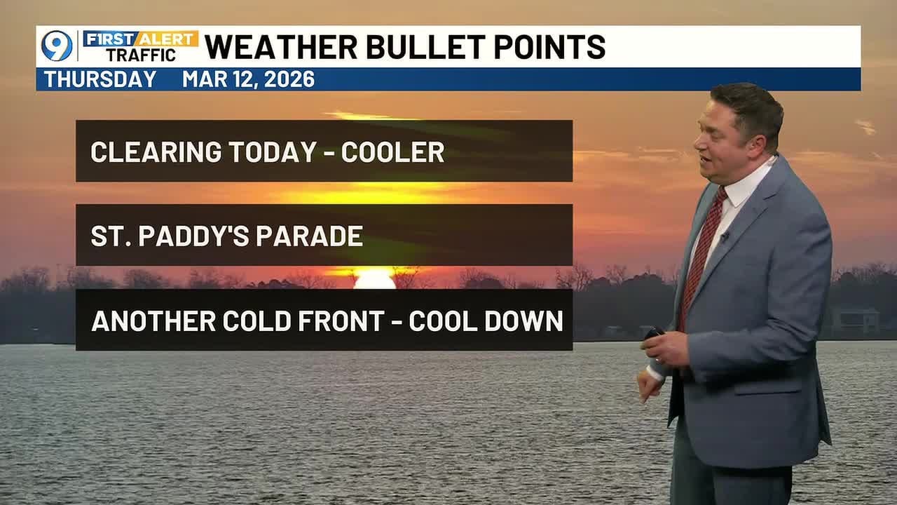 FIRST ALERT 9 A.M. FOR6ECAST: Thursday, March 12