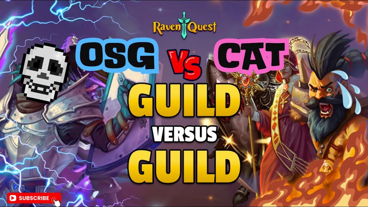 OSG vs CAT - Out leveled but TEAMWORK pulled out the W | INSANE @RavenQuestGame GUILD WAR!