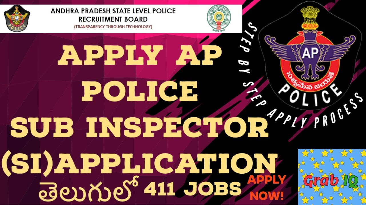 Apply AP SI Police (sub inspector) online application form 2022