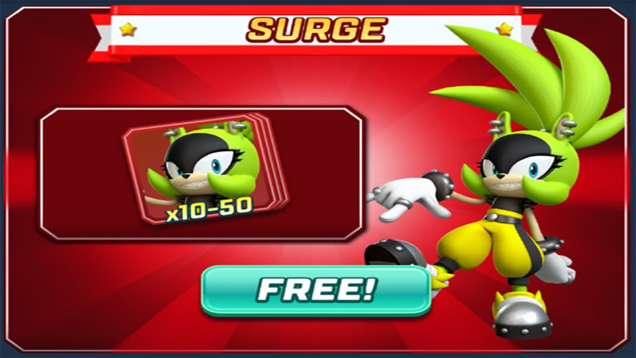 Sonic Forces Speed ​​Battle — Surge Новые бесплатные карты персонажей (Android, iOS) Игровой проц...